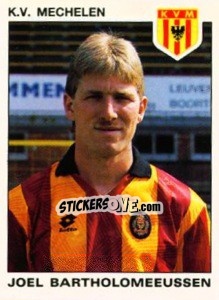 Cromo Joel Bartholomeeussen - Football Belgium 1992-1993 - Panini