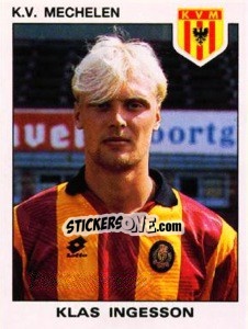 Cromo Klas Ingesson - Football Belgium 1992-1993 - Panini