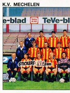 Figurina Team - Football Belgium 1992-1993 - Panini