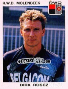 Sticker Dirk Rosez - Football Belgium 1992-1993 - Panini