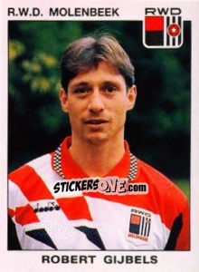Sticker Robert Gijbels - Football Belgium 1992-1993 - Panini