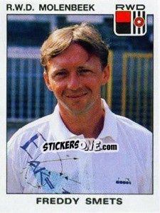 Sticker Freddy Smets - Football Belgium 1992-1993 n. 278 - Panini