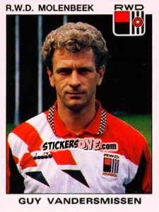 Sticker Guy Vandersmissen - Football Belgium 1992-1993 n. 282 - Panini