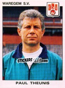 Sticker Paul Theunis - Football Belgium 1992-1993 n. 314 - Panini