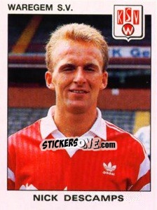 Sticker Nick Descamps - Football Belgium 1992-1993 n. 323 - Panini