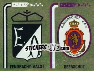 Cromo Badge Eendracht Aalst / Badge Beerschot - Football Belgium 1992-1993 - Panini