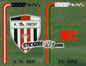 Cromo Badge K.Th. Diest / Badge F.C. Eeklo - Football Belgium 1992-1993 - Panini