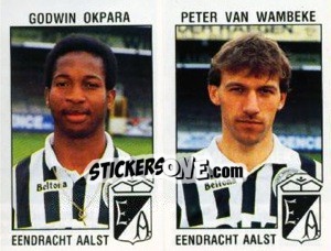 Cromo Godwin Okpara / Peter van Wambeke - Football Belgium 1992-1993 n. 354 - Panini