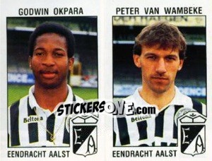 Cromo Godwin Okpara / Peter van Wambeke - Football Belgium 1992-1993 - Panini