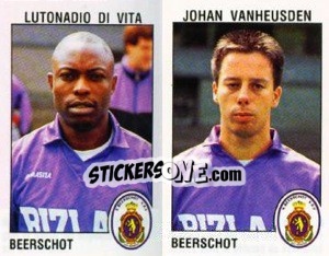 Sticker Lutonadio di Vita / Johan Vanheusden - Football Belgium 1992-1993 n. 358 - Panini
