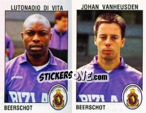 Sticker Lutonadio di Vita / Johan Vanheusden - Football Belgium 1992-1993 - Panini