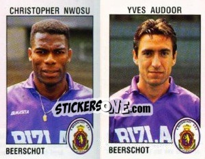 Sticker Christopher Nwosu / Yves Audoor - Football Belgium 1992-1993 - Panini