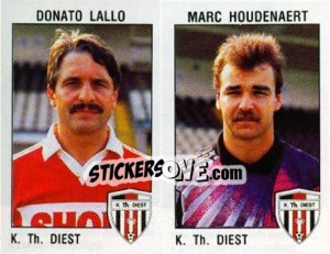 Sticker Donato Lallo / Marc Houdennaert - Football Belgium 1992-1993 - Panini