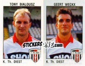 Figurina Tony Bialousz / Geert Weckx - Football Belgium 1992-1993 n. 364 - Panini