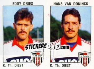 Figurina Eddy Dries / Hans van Doninck - Football Belgium 1992-1993 n. 365 - Panini
