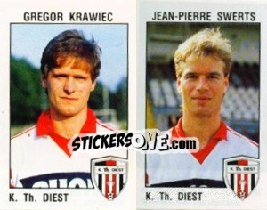 Figurina Gregor Krawiec / Jean-Pierre Swerts - Football Belgium 1992-1993 - Panini