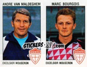 Cromo Andre van Maldeghem / Marc Bourgois - Football Belgium 1992-1993 - Panini