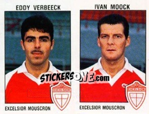 Sticker Eddy Verbeeck / Ivan Modck - Football Belgium 1992-1993 n. 377 - Panini