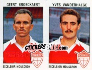 Figurina Geert Broekcaert / Yves Vanderhaege - Football Belgium 1992-1993 n. 378 - Panini