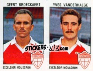 Cromo Geert Broekcaert / Yves Vanderhaege - Football Belgium 1992-1993 - Panini