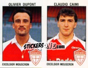 Figurina Olivier Dupont / Claudio Caimi - Football Belgium 1992-1993 n. 380 - Panini