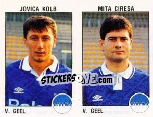 Figurina Jovica Kolb / Mita Ciresa - Football Belgium 1992-1993 - Panini