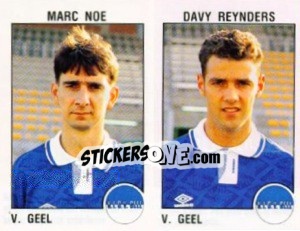 Sticker Marc Noe / Davy Reynders - Football Belgium 1992-1993 n. 384 - Panini
