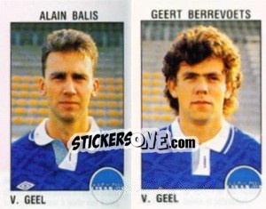 Sticker Alain Balis / Geert Berrevoets - Football Belgium 1992-1993 - Panini