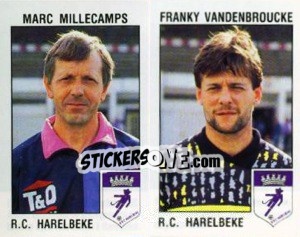 Cromo Marc Millecamps / Franky Vandenbroucke - Football Belgium 1992-1993 - Panini