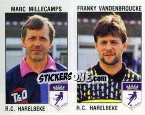 Sticker Marc Millecamps / Franky Vandenbroucke - Football Belgium 1992-1993 n. 387 - Panini