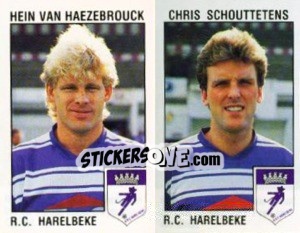 Figurina Hein van Haezebrouck / Chris Schouttetens - Football Belgium 1992-1993 - Panini