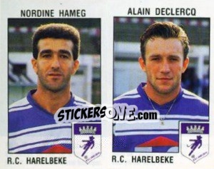 Figurina Nordine Hameg / Alain Declercq - Football Belgium 1992-1993 n. 390 - Panini