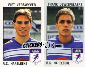 Cromo Piet Verswyver / Frank Dewispelaere - Football Belgium 1992-1993 - Panini