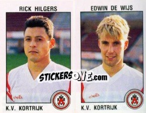 Sticker Rick Hilgers / Edwin de Wijs - Football Belgium 1992-1993 n. 398 - Panini