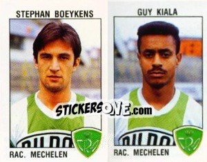 Figurina Stephan Boeykens / Guy Kiala - Football Belgium 1992-1993 - Panini