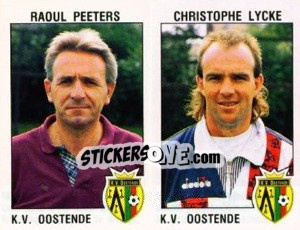 Sticker Raoul Peeters / Christophe Lycke - Football Belgium 1992-1993 n. 405 - Panini