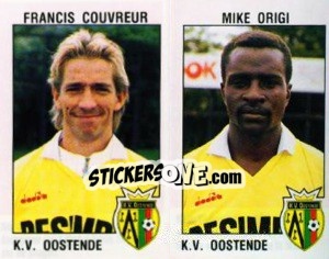 Figurina Francis Couvreur / Mike Origi - Football Belgium 1992-1993 n. 410 - Panini