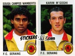 Figurina Sousa Campos Wamberto / Karim M'Goghi - Football Belgium 1992-1993 n. 415 - Panini