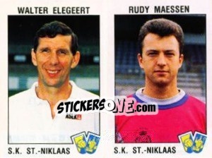 Sticker Walter Elegeert / Rudy Maessen - Football Belgium 1992-1993 n. 417 - Panini