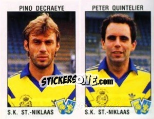 Figurina Pino Decraeye / Peter Quintelier - Football Belgium 1992-1993 n. 419 - Panini