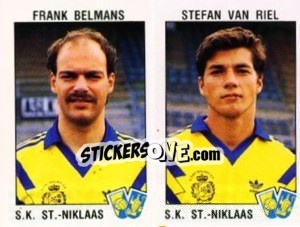 Figurina Frank Belmans / Stefan van Riel - Football Belgium 1992-1993 n. 420 - Panini