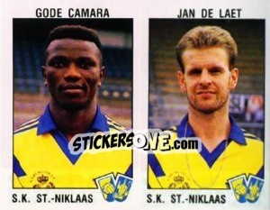 Figurina Gode Camara / Jan de Laet - Football Belgium 1992-1993 n. 422 - Panini