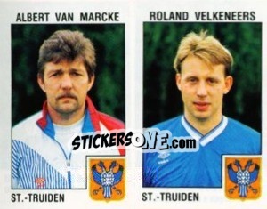 Sticker Albert van Marcke / Roland Velkeneers - Football Belgium 1992-1993 - Panini