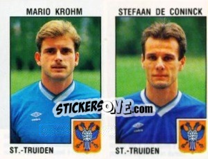 Cromo Mario Krohm / Stefaan de Coninck - Football Belgium 1992-1993 - Panini