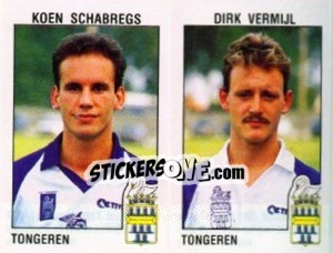 Figurina Koen Schabregs / Dirk Vermijl - Football Belgium 1992-1993 n. 431 - Panini