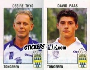 Sticker Desire Thys / David Paas - Football Belgium 1992-1993 - Panini