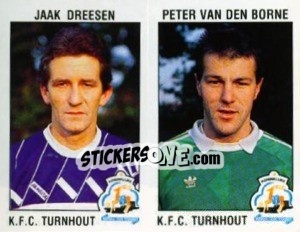 Sticker Jaak Dressen / Peter van den Borne - Football Belgium 1992-1993 - Panini