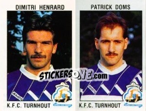 Sticker Dimitri Henrard / Patrick Doms - Football Belgium 1992-1993 - Panini