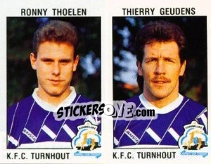 Sticker Ronny Thoelen / Thierry Geudens - Football Belgium 1992-1993 n. 437 - Panini