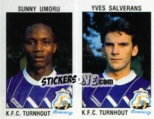 Figurina Sunny Umoru / Yves Salverans - Football Belgium 1992-1993 n. 438 - Panini